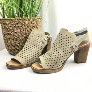 Barbara Barbieri Tan Suede Leather Slingback Shoes 8